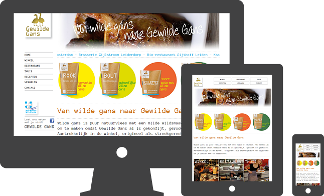 Gewilde Gans responsive website