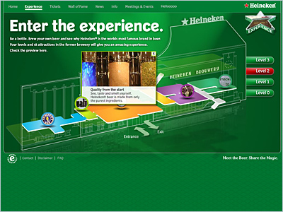 Heineken Experience  website